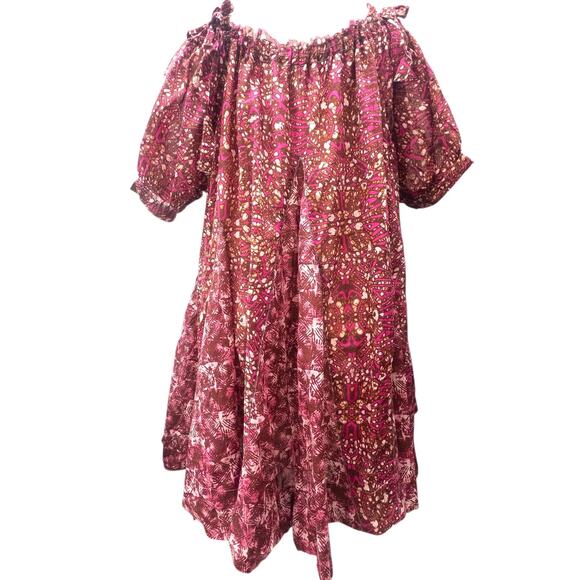 Free People Jet Set Mini  Baby Doll Dress Fuschia Women's Large - Picture 4 of 5